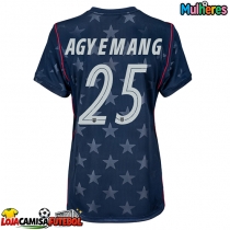 Camisa de Futebol Estados Unidos Patrick Agyemang #25 Equipamento Secundário Mulheres Mundo 2026 Manga Curta